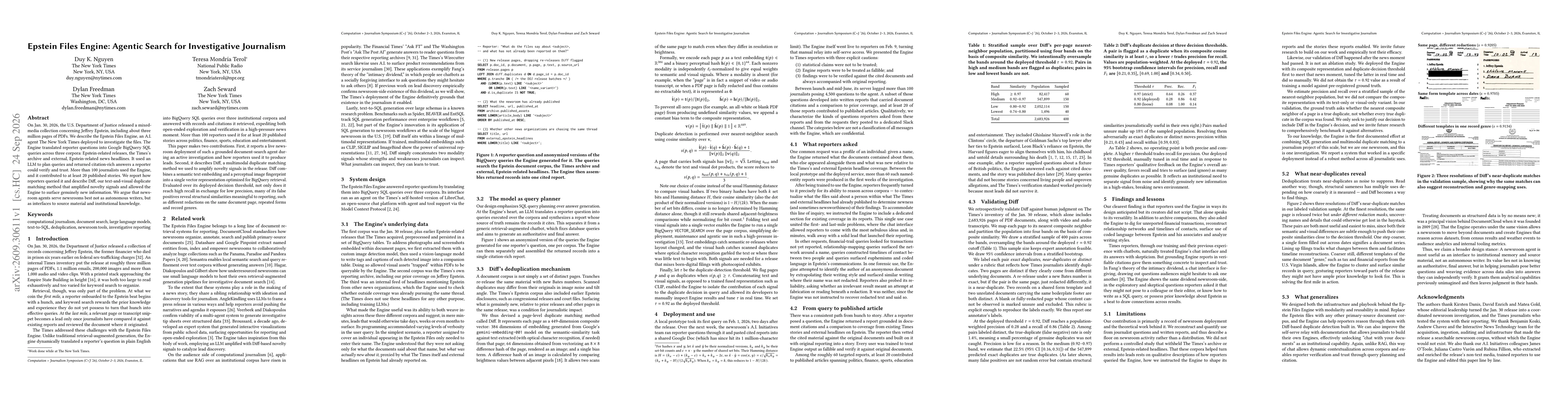 Thumbnail for Epstein Files Engine: Agentic Search for Investigative Journalism