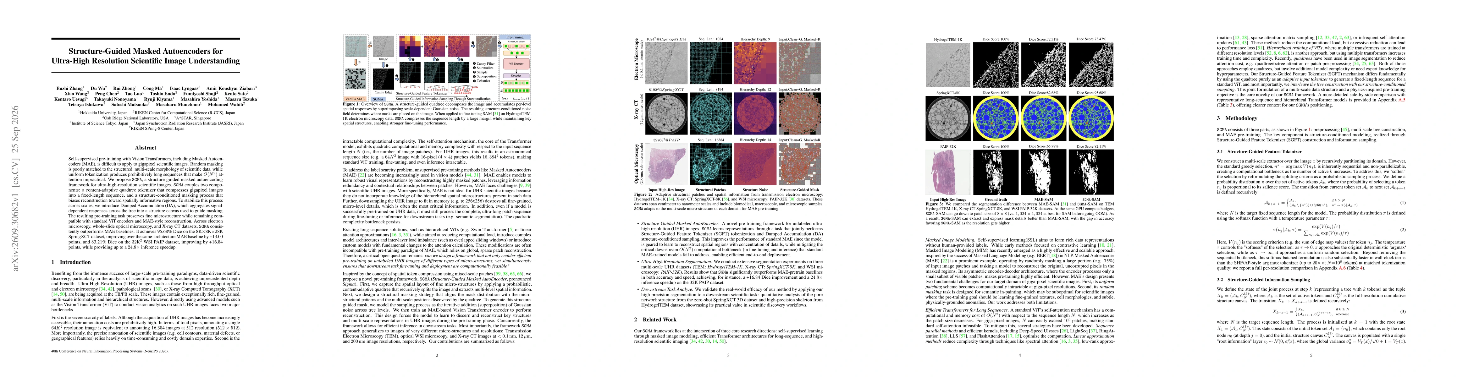 Thumbnail for Structure-Guided Masked Autoencoders for Ultra-High Resolution Scientific Image Understanding