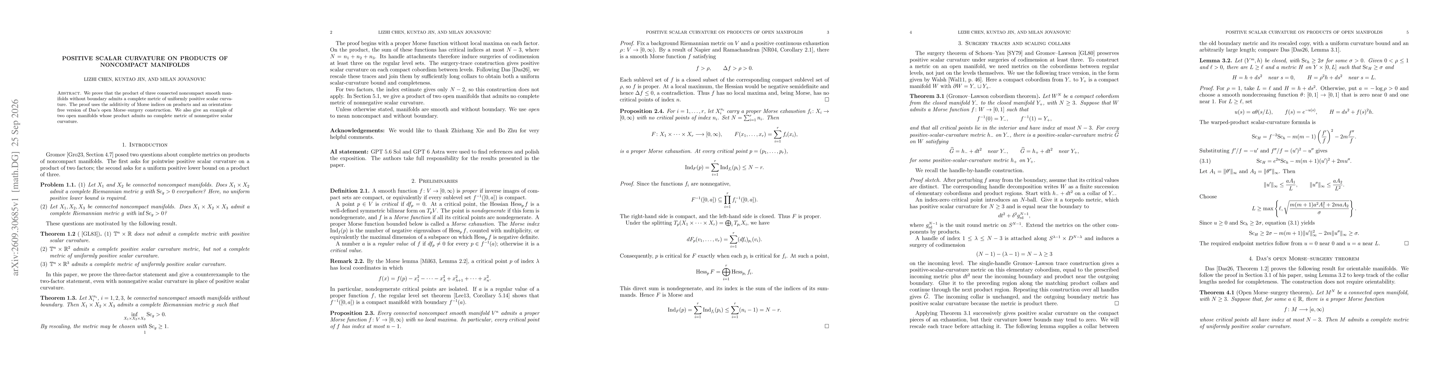 Thumbnail for Positive scalar curvature on products of noncompact manifolds