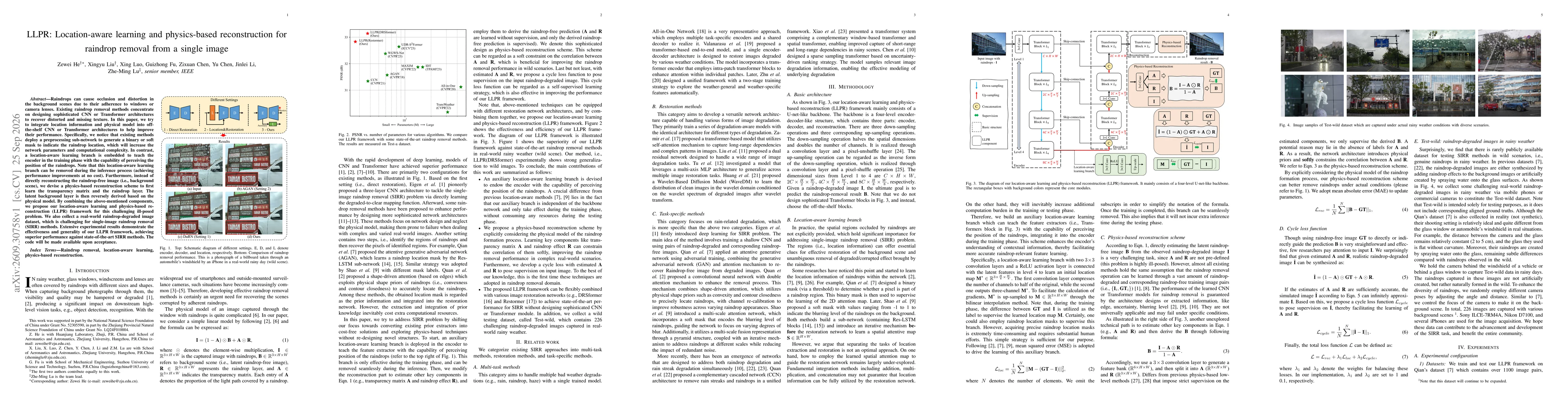 Thumbnail for LLPR: Location-aware learning and physics-based reconstruction for raindrop removal from a single image
