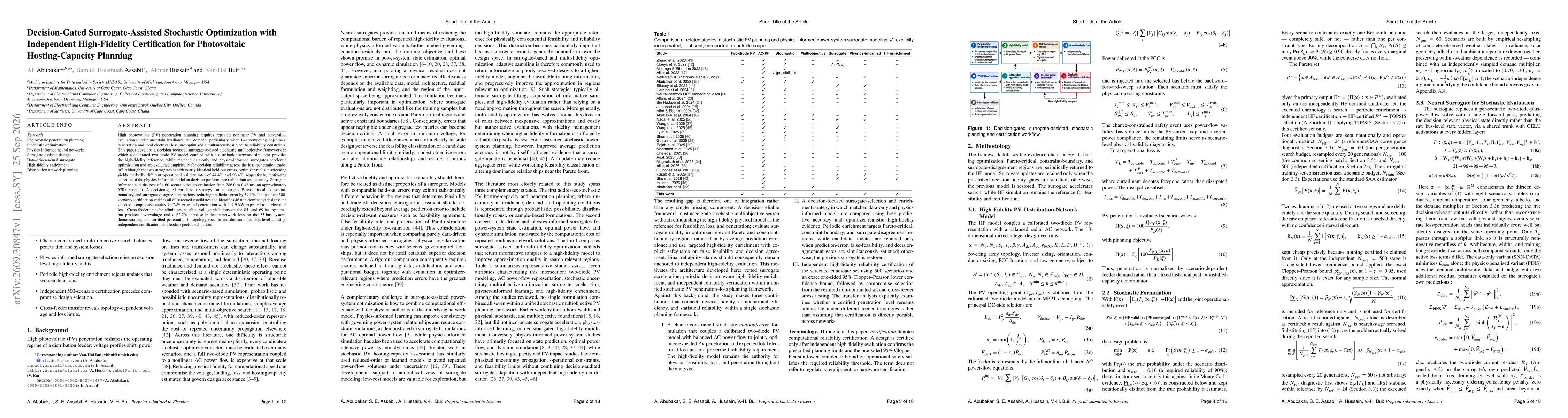 Thumbnail for Decision-Gated Surrogate-Assisted Stochastic Optimization with Independent High-Fidelity Certification for Photovoltaic Hosting-Capacity Planning