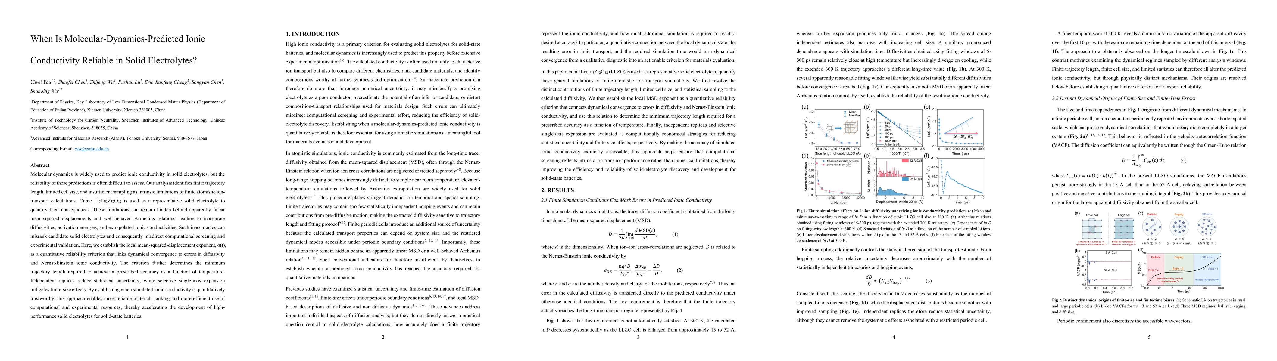 Thumbnail for When Is Molecular-Dynamics-Predicted Ionic Conductivity Reliable in Solid Electrolytes?