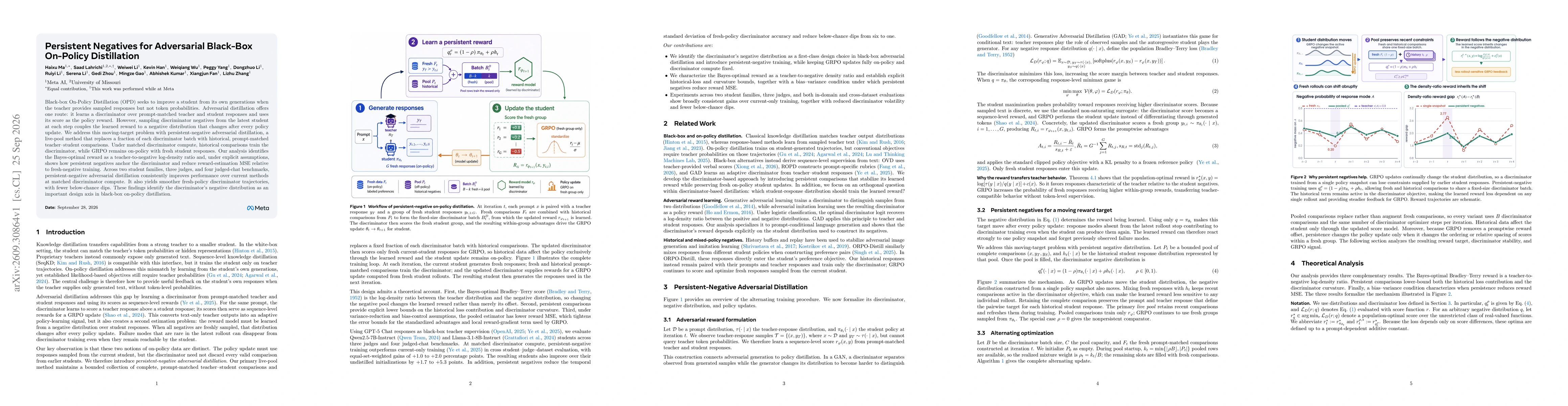 Thumbnail for Persistent Negatives for Adversarial Black-Box On-Policy Distillation