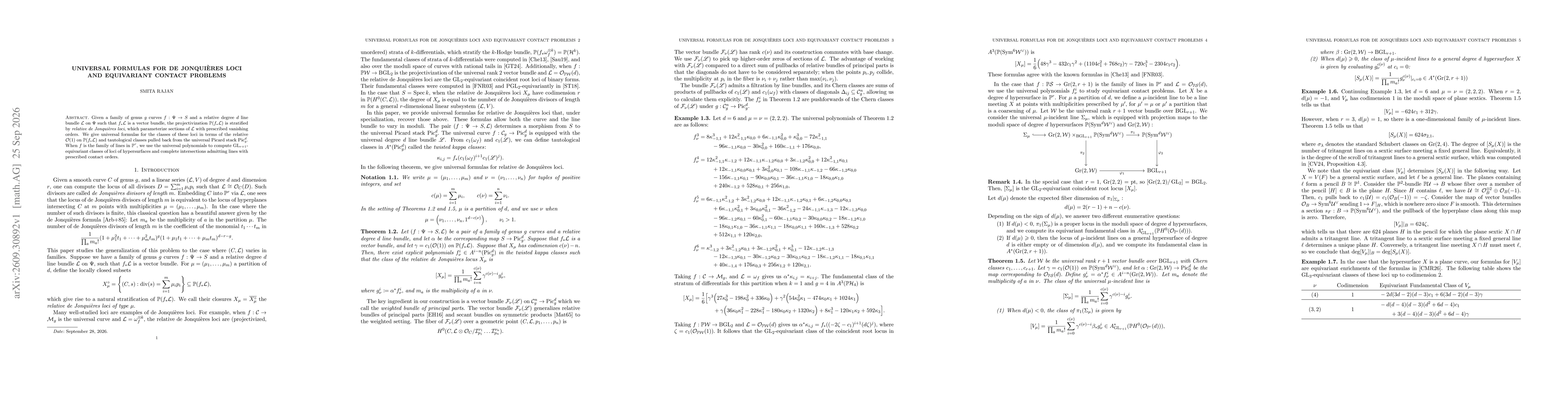 Thumbnail for Universal Formulas for de Jonquières Loci and Equivariant Contact Problems
