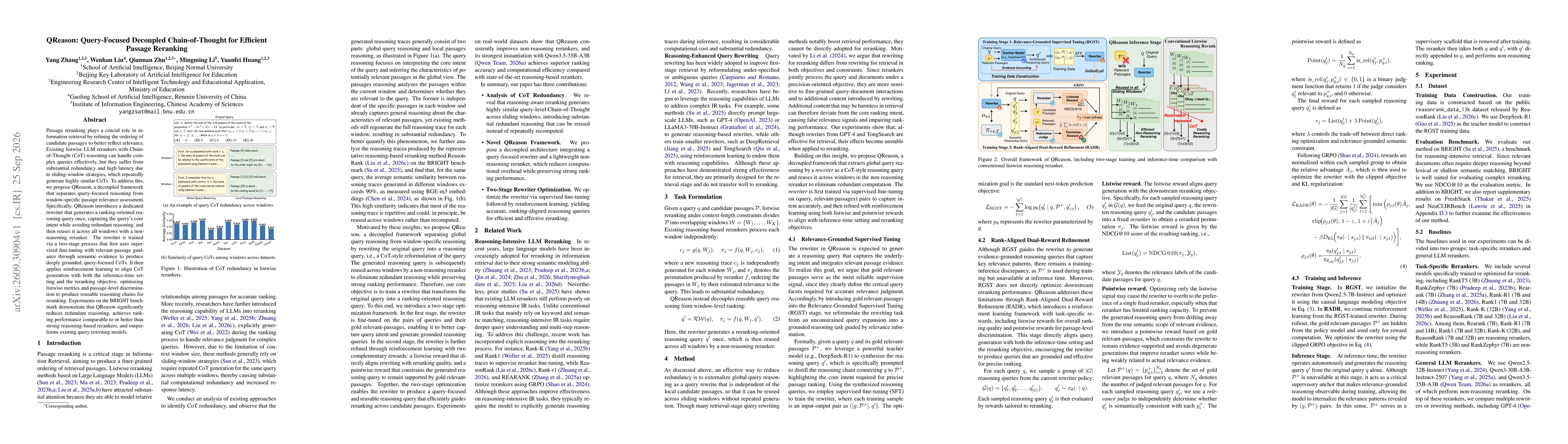 Thumbnail for QReason: Query-Focused Decoupled Chain-of-Thought for Efficient Passage Reranking