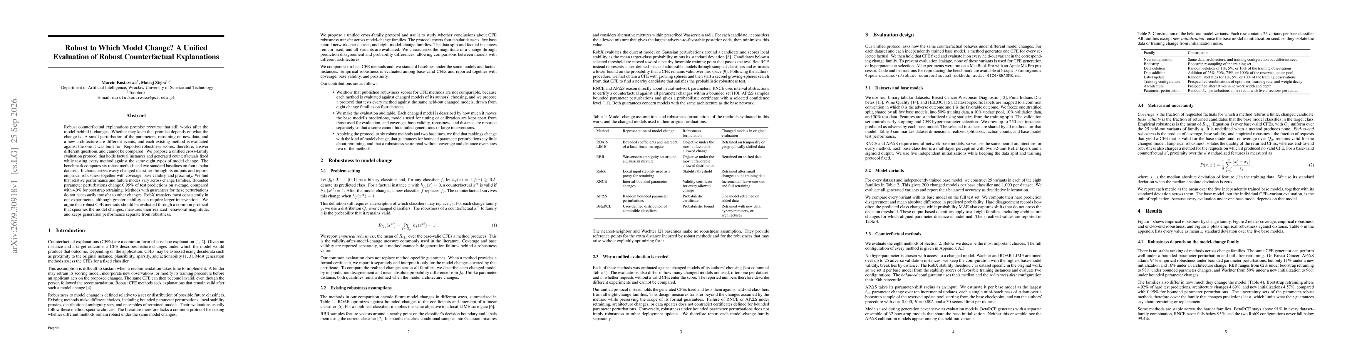 Thumbnail for Robust to Which Model Change? A Unified Evaluation of Robust Counterfactual Explanations