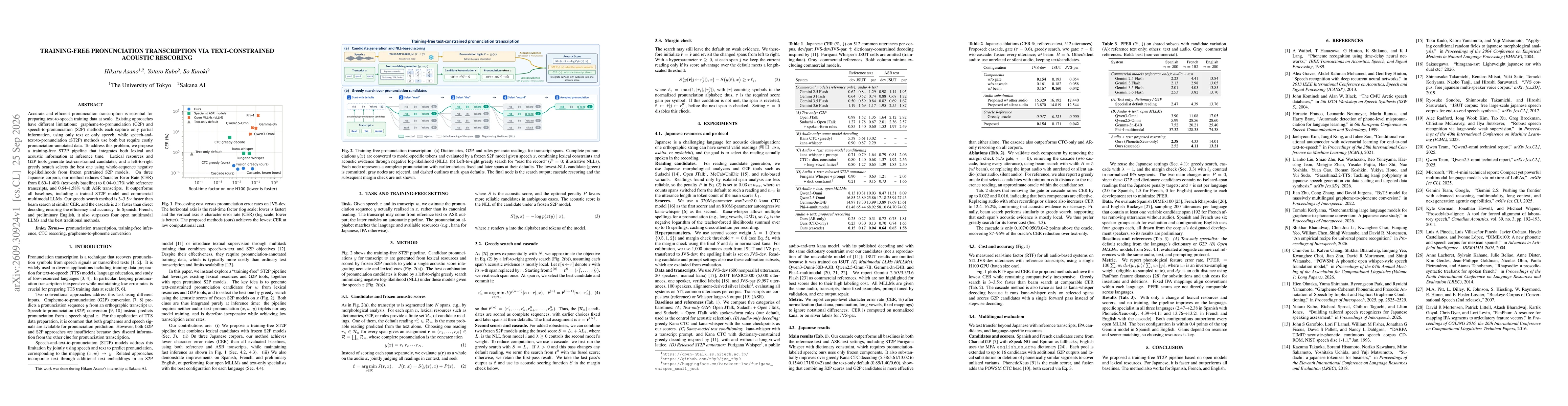 Thumbnail for Training-Free Pronunciation Transcription via Text-Constrained Acoustic Rescoring