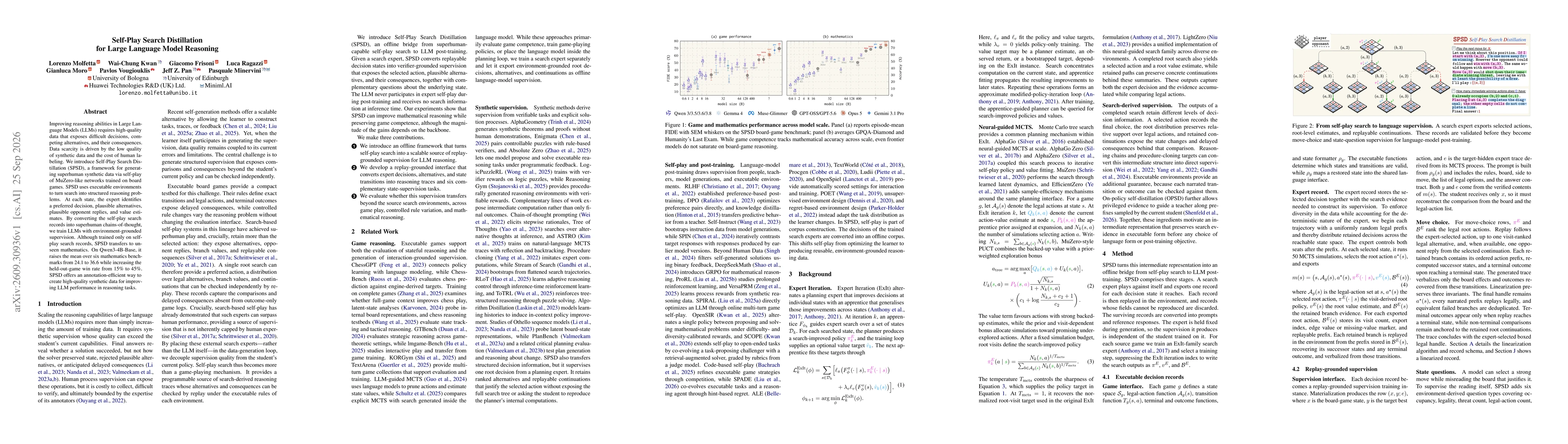 Thumbnail for Self-Play Search Distillation for Large Language Model Reasoning