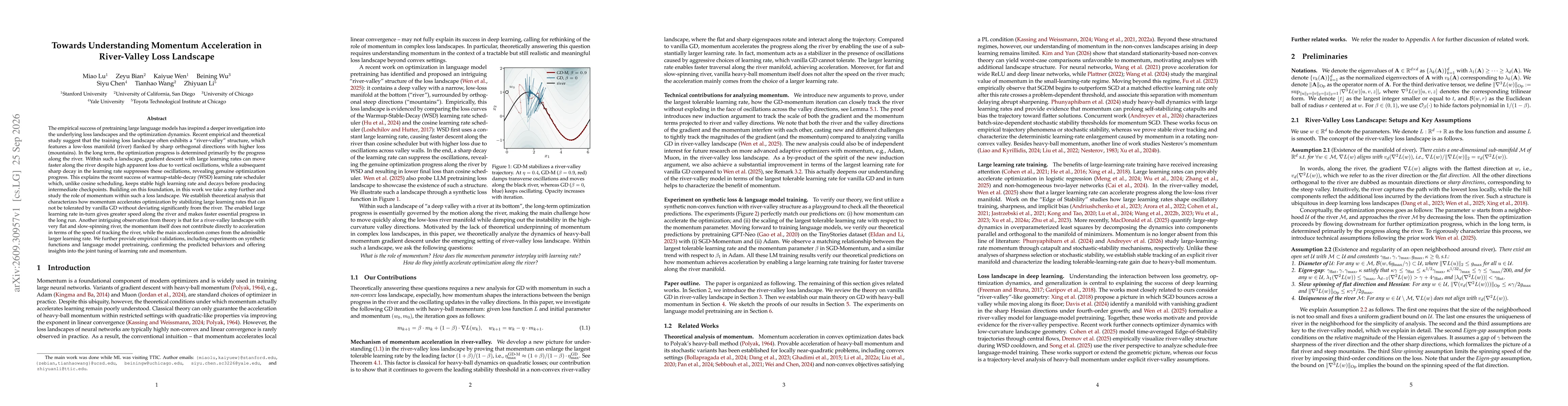 Thumbnail for Towards Understanding Momentum Acceleration in River-Valley Loss Landscape