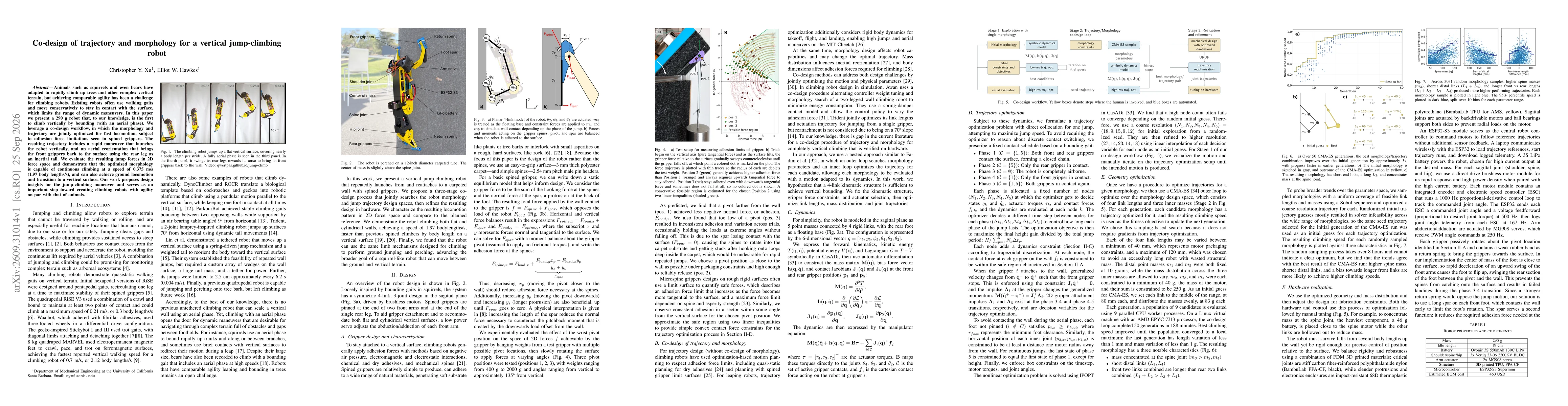Thumbnail for Co-design of trajectory and morphology for a vertical jump-climbing robot