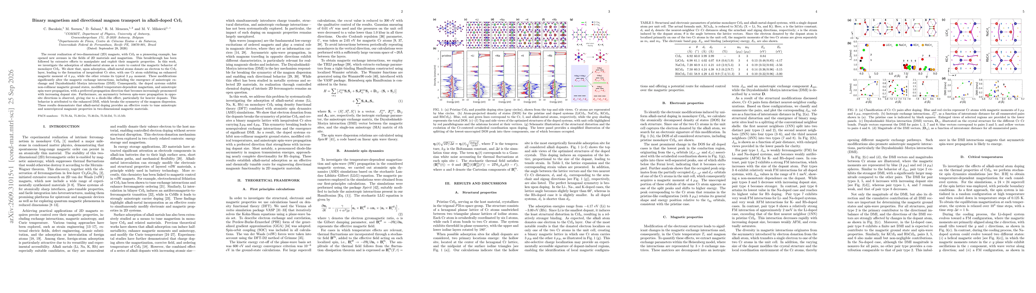Thumbnail for Binary magnetism and directional magnon transport in alkali-doped CrI$_3$