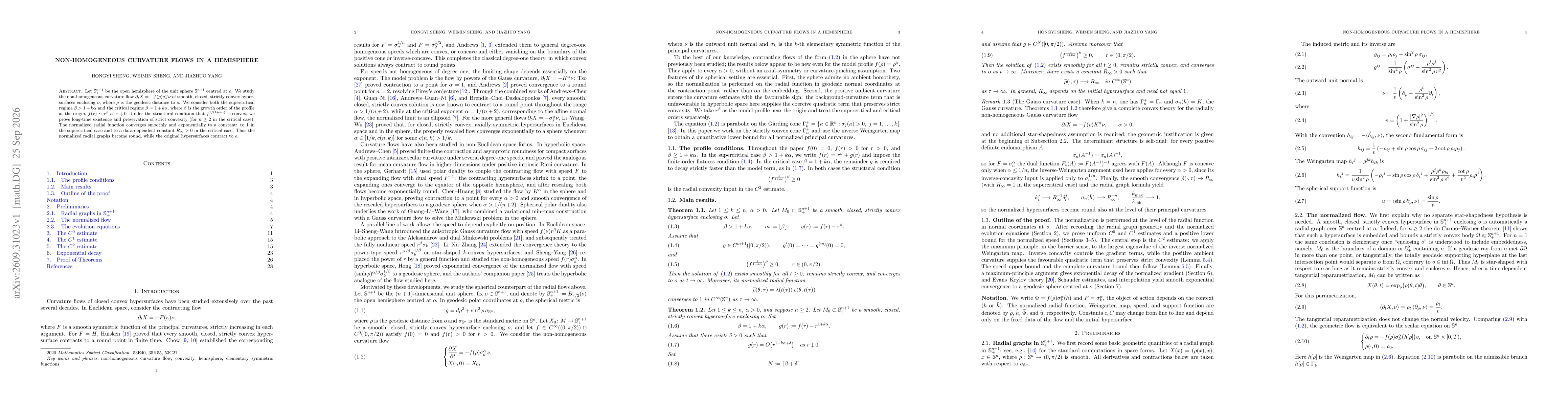 Thumbnail for Non-homogeneous curvature flows in a hemisphere