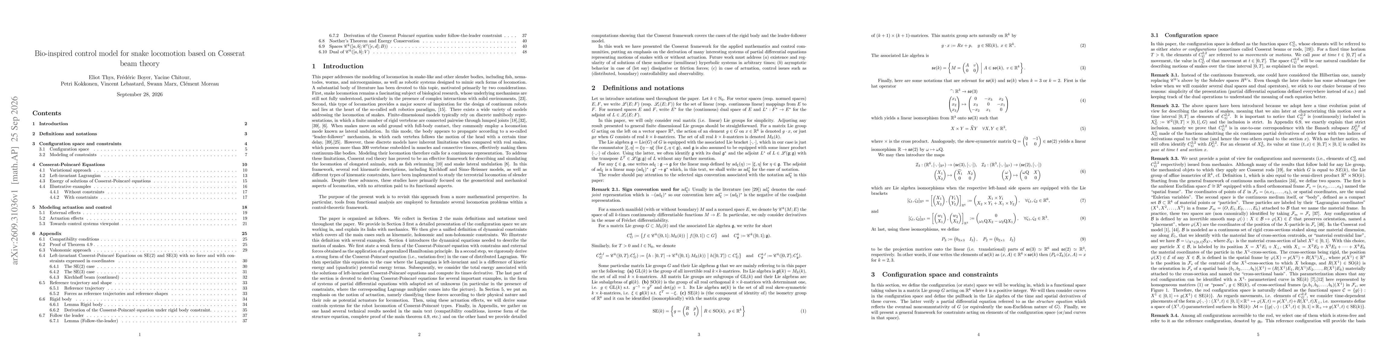 Thumbnail for Bio-inspired control model for snake locomotion based on Cosserat beam theory