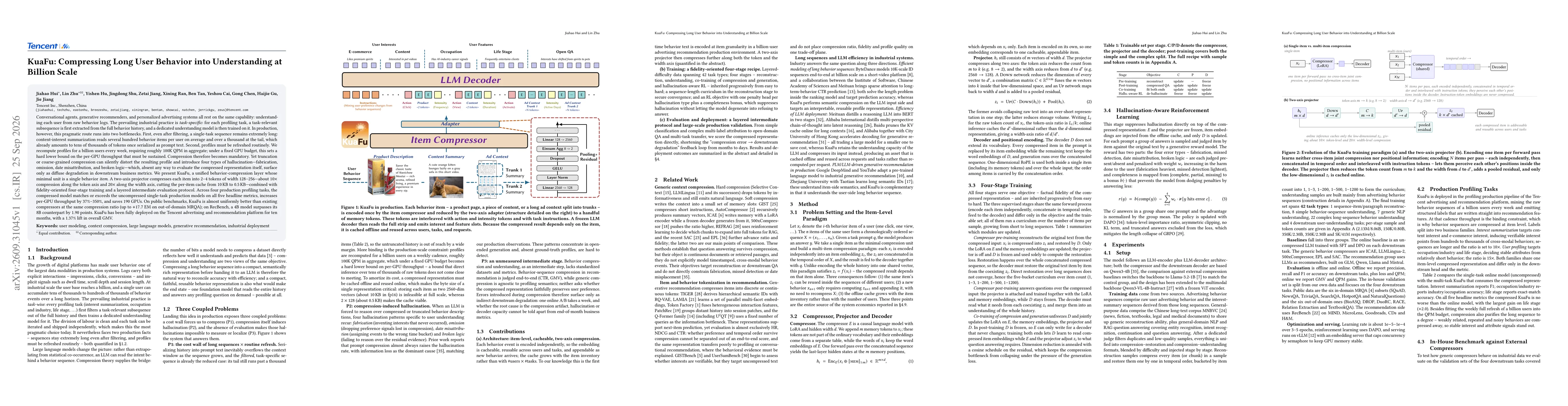 Thumbnail for KuaFu: Compressing Long User Behavior into Understanding at Billion Scale