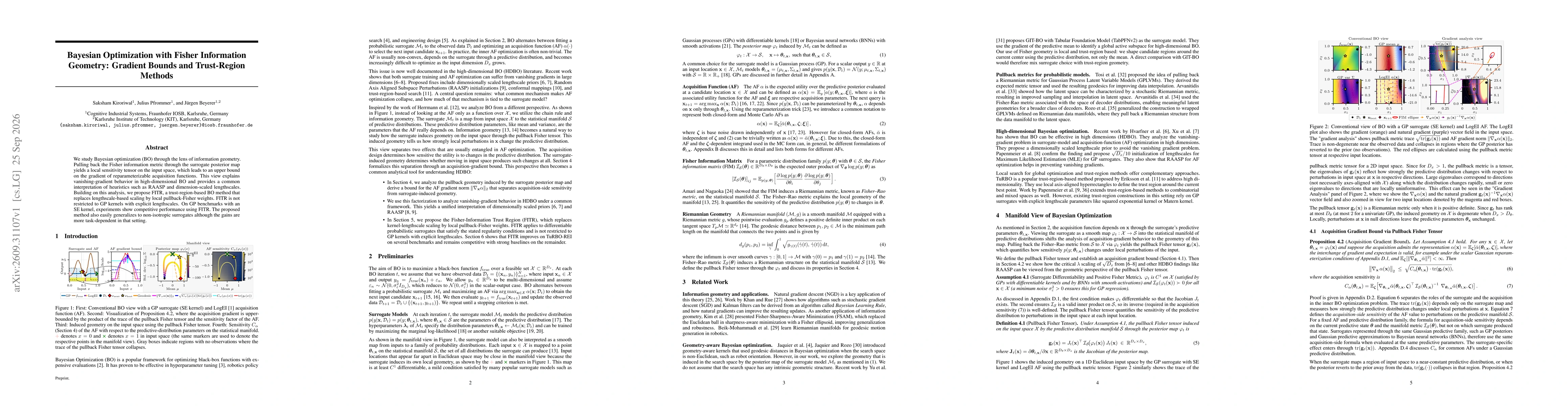 Thumbnail for Bayesian Optimization with Fisher Information Geometry: Gradient Bounds and Trust-Region Methods