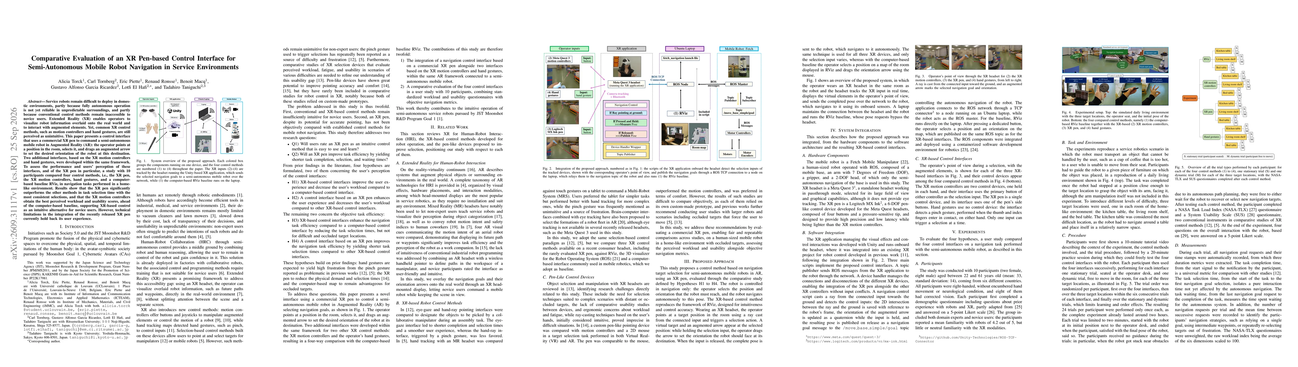 Thumbnail for Comparative Evaluation of an XR Pen-based Control Interface for Semi-Autonomous Mobile Robot Navigation in Service Environments