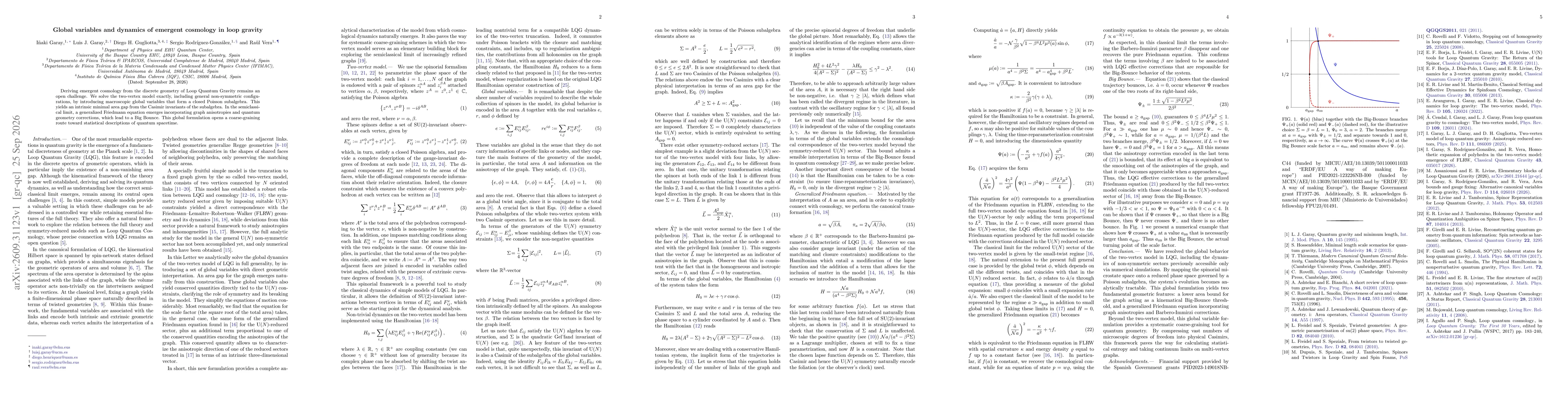 Thumbnail for Global variables and dynamics of emergent cosmology in loop gravity