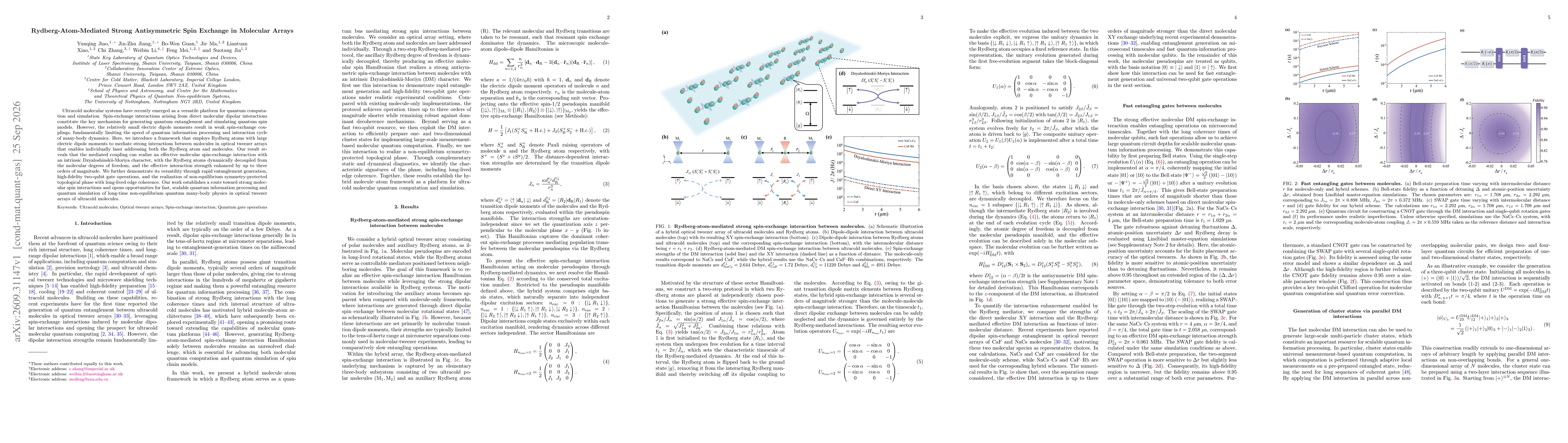Thumbnail for Rydberg-Atom-Mediated Strong Antisymmetric Spin Exchange in Molecular Arrays