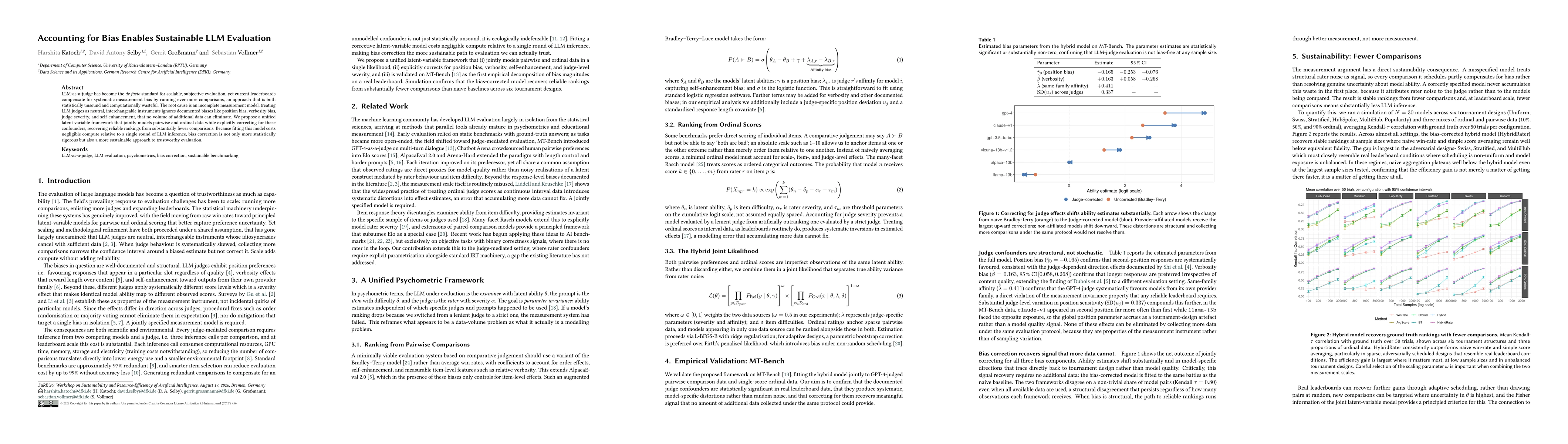 Thumbnail for Accounting for Bias Enables Sustainable LLM Evaluation