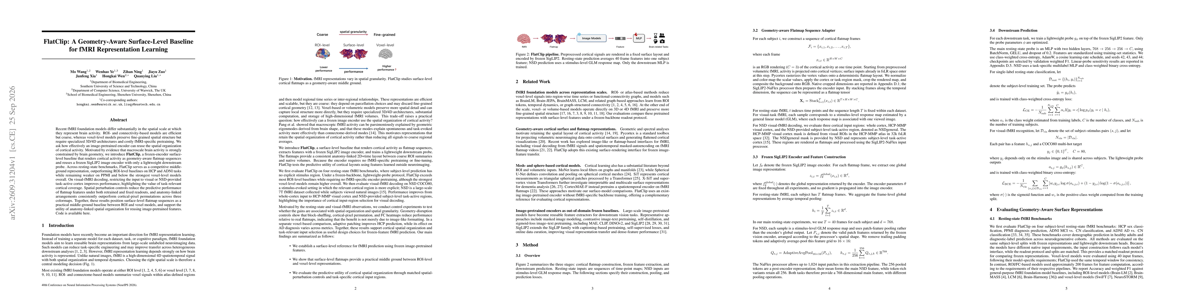Thumbnail for FlatClip: A Geometry-Aware Surface-Level Baseline for fMRI Representation Learning