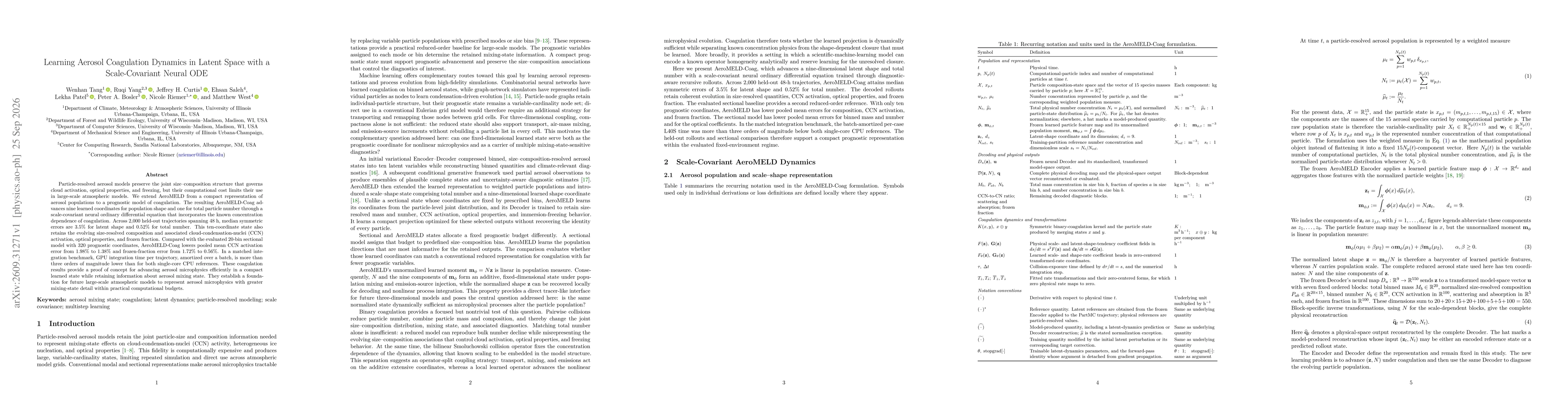 Thumbnail for Learning Aerosol Coagulation Dynamics in Latent Space with a Scale-Covariant Neural ODE