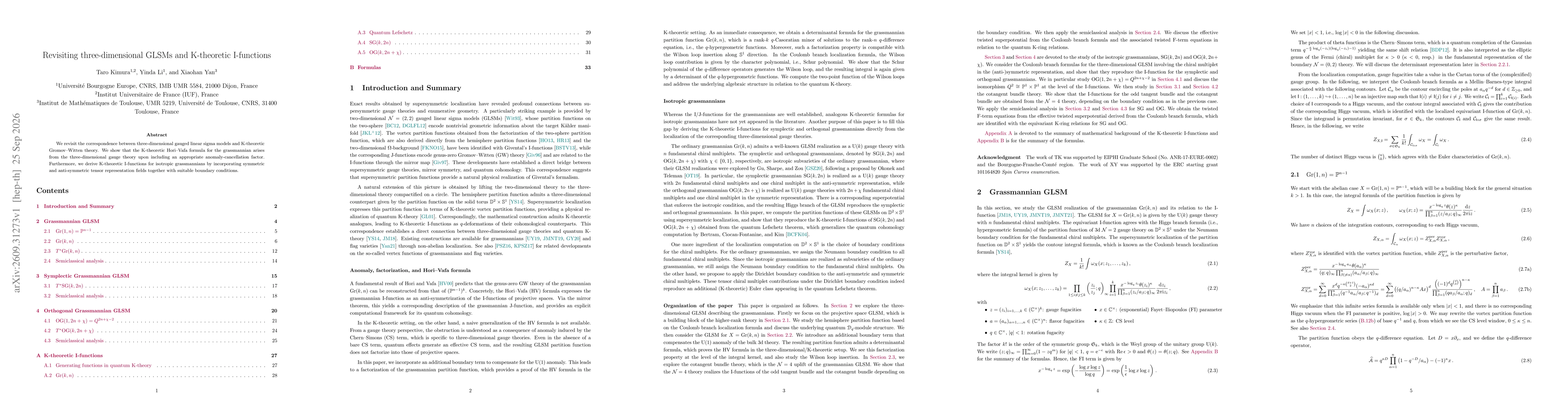 Thumbnail for Revisiting three-dimensional GLSMs and K-theoretic I-functions