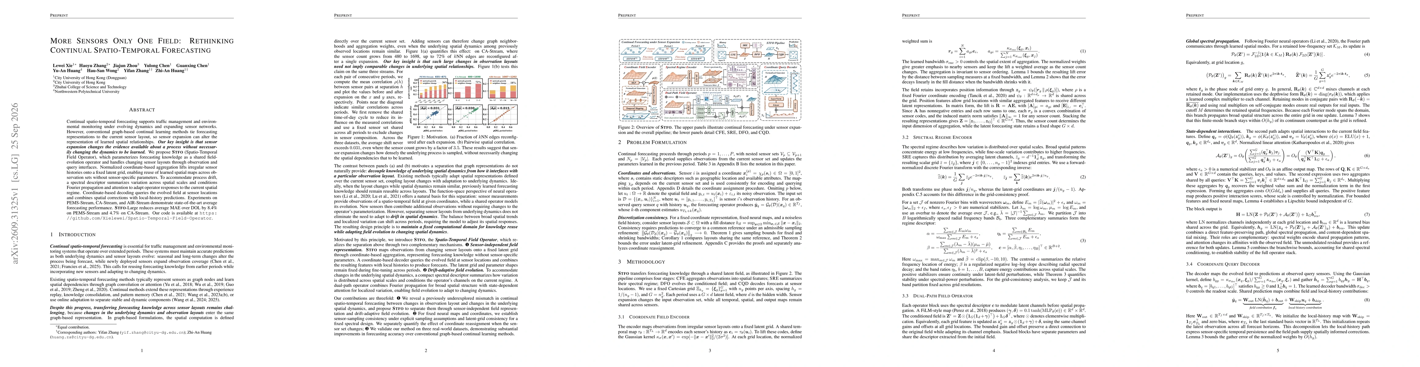 Thumbnail for More Sensors Only One Field: Rethinking Continual Spatio-Temporal Forecasting
