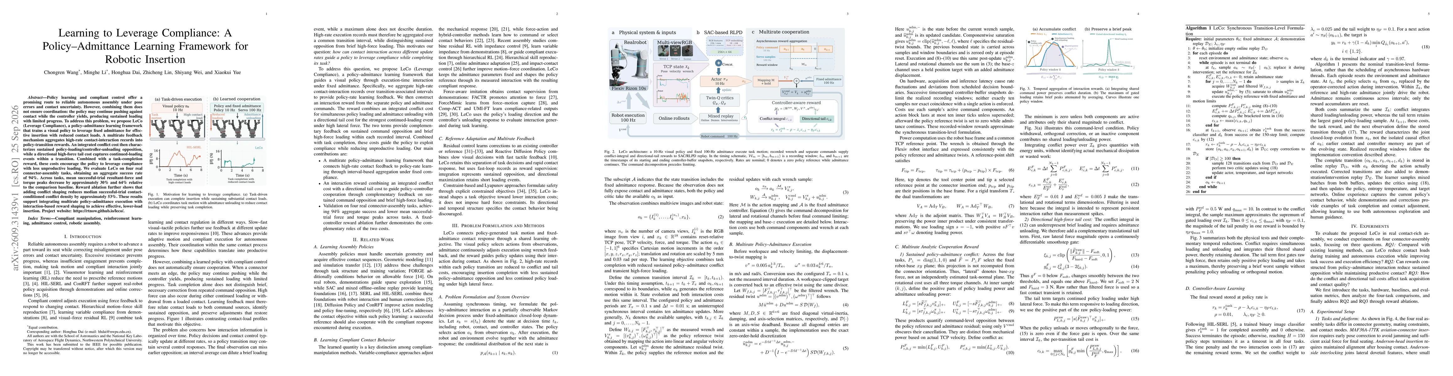 Thumbnail for Learning to Leverage Compliance: A Policy-Admittance Learning Framework for Robotic Insertion