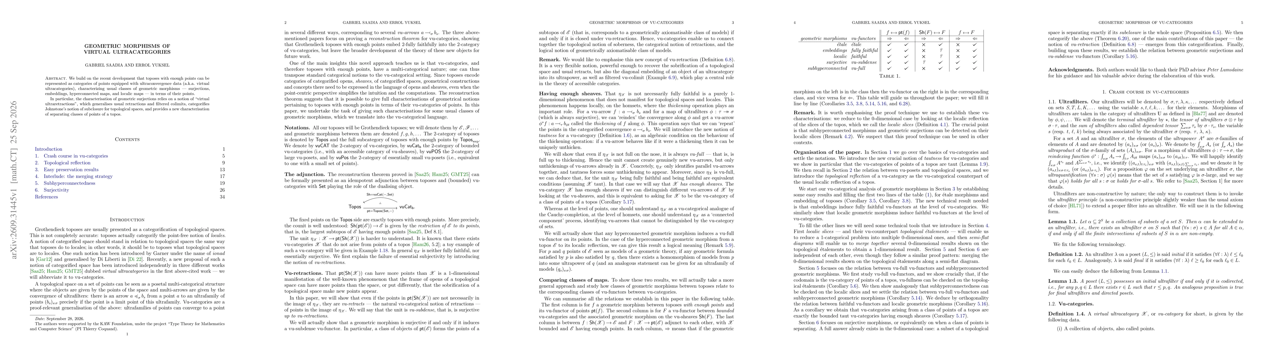 Thumbnail for Geometric morphisms of virtual ultracategories