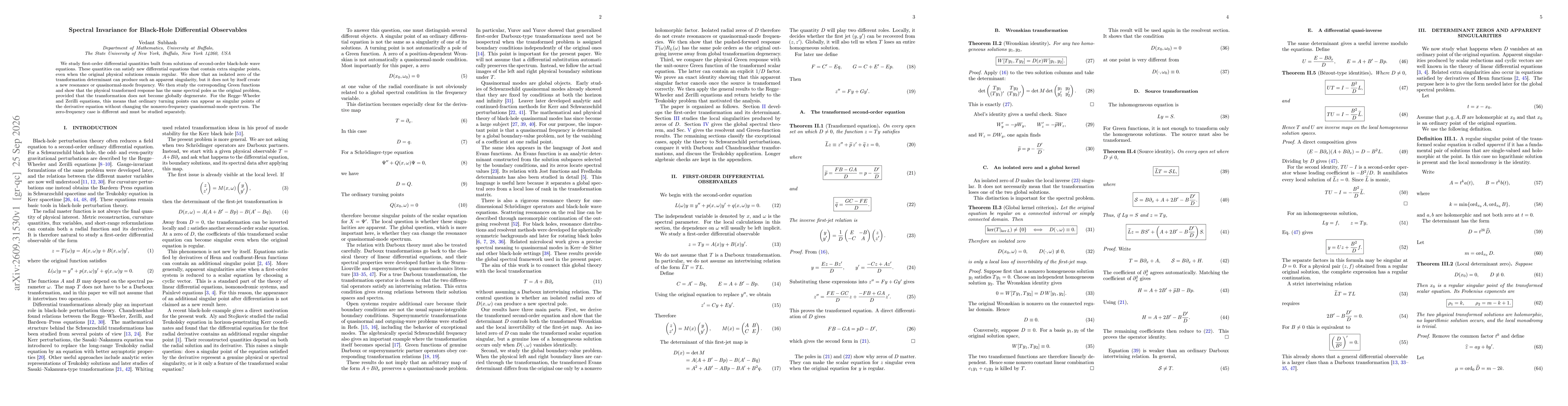 Thumbnail for Spectral Invariance for Black-Hole Differential Observables