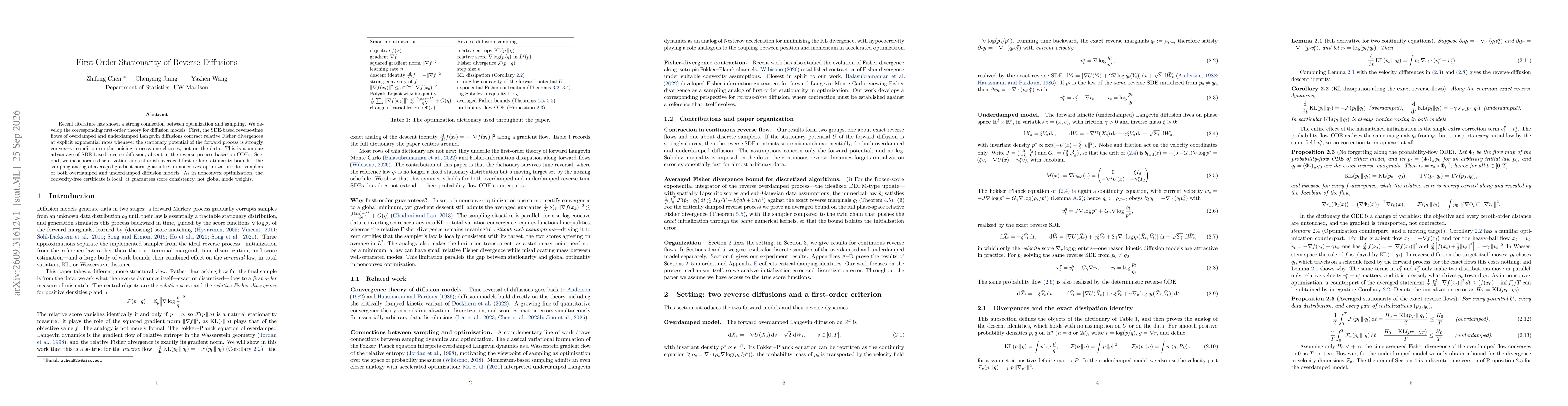 Thumbnail for First-Order Stationarity of Reverse Diffusions