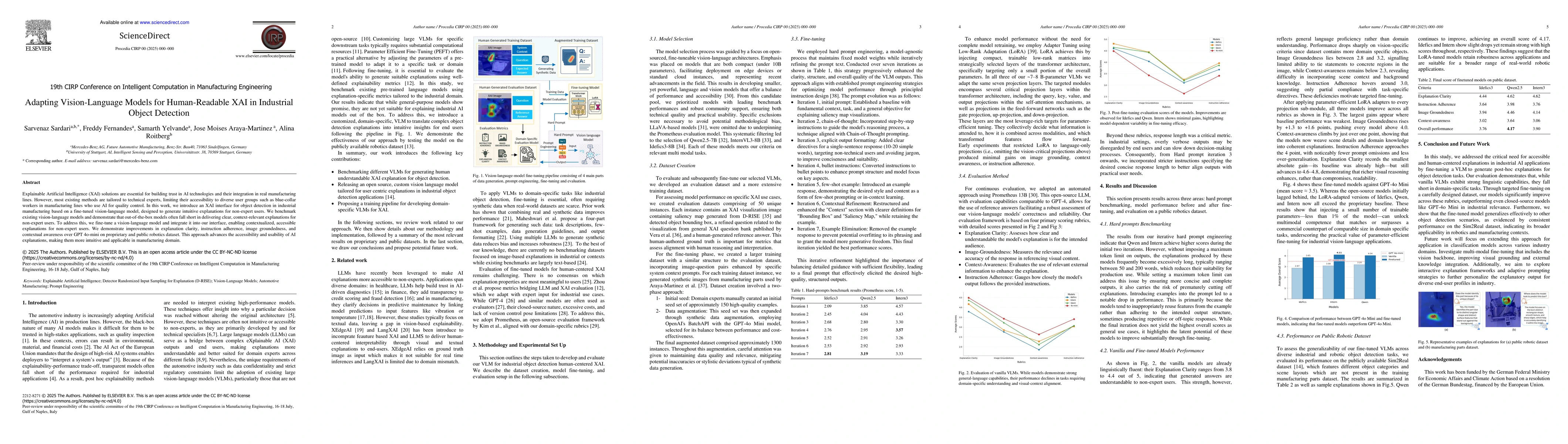 Thumbnail for Adapting Vision-Language Models for Human-Readable XAI in Industrial Object Detection