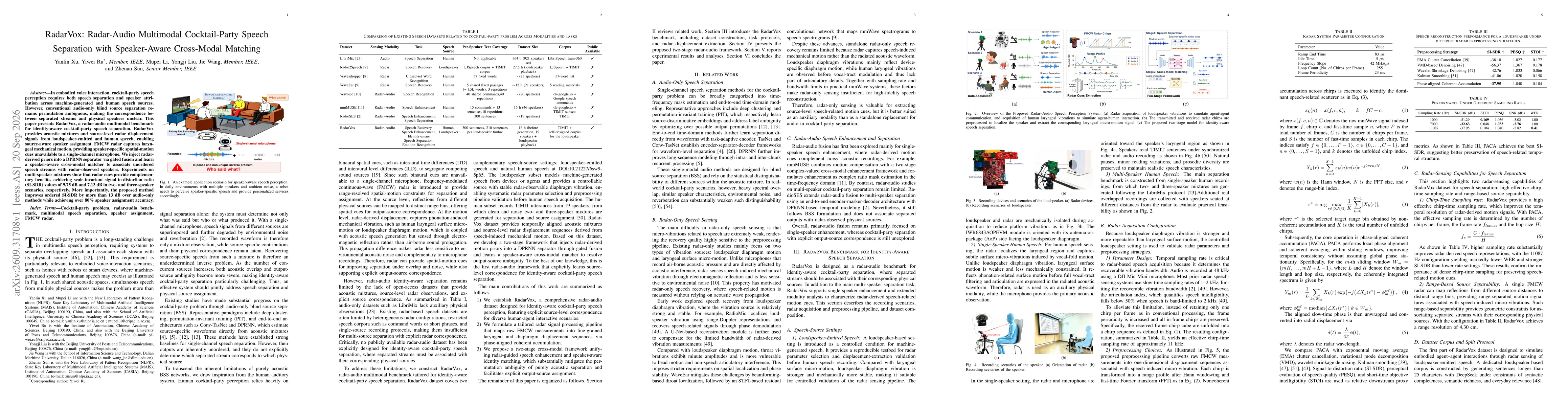 Thumbnail for RadarVox: Radar-Audio Multimodal Cocktail-Party Speech Separation with Speaker-Aware Cross-Modal Matching