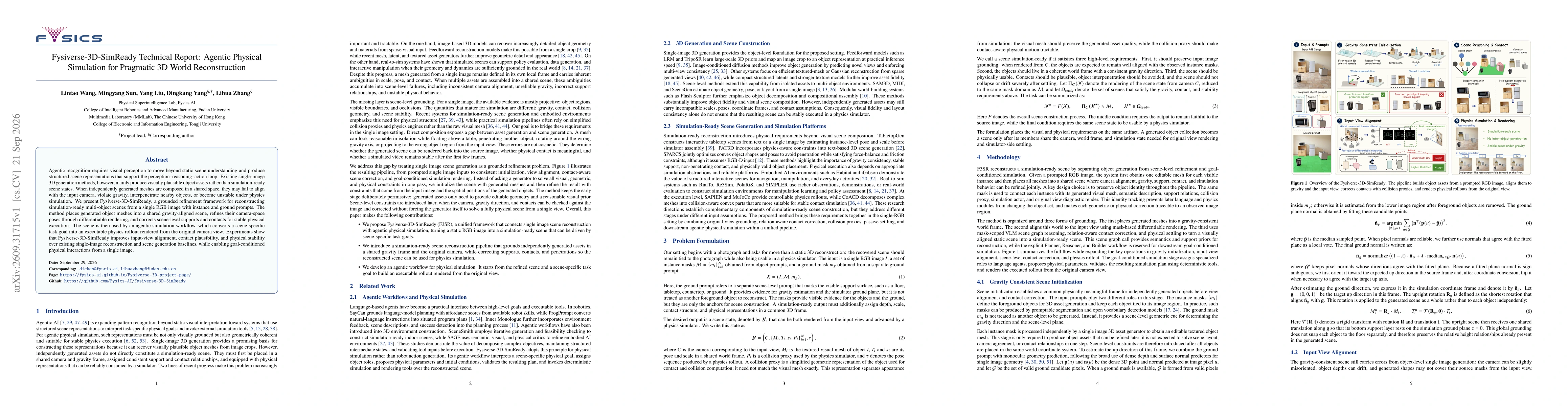 Thumbnail for Fysiverse-3D-SimReady Technical Report: Agentic Physical Simulation for Pragmatic 3D World Reconstruction