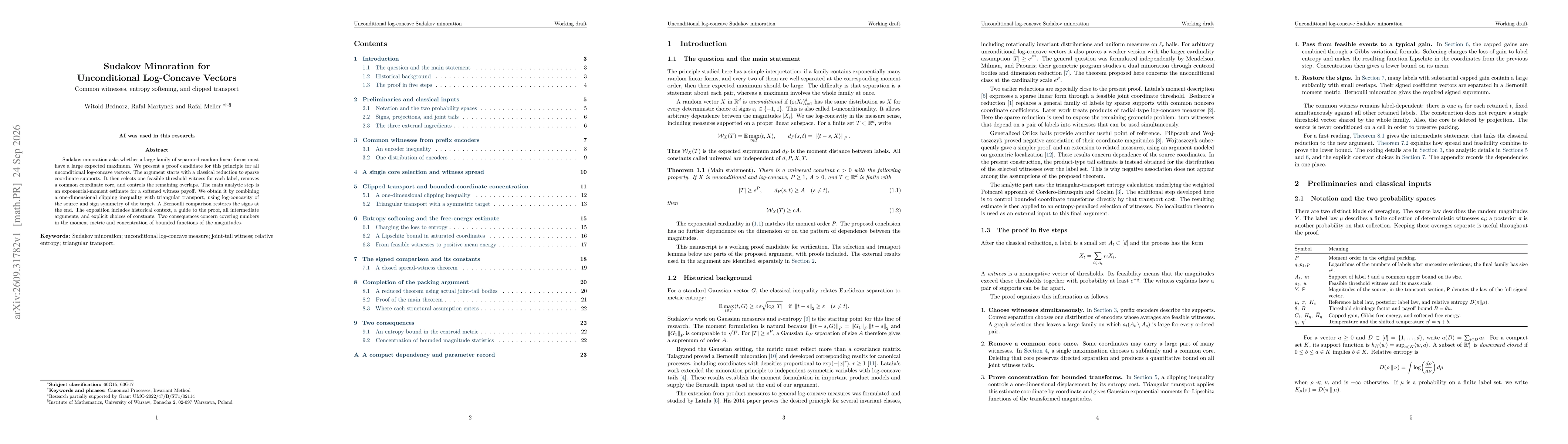 Thumbnail for Sudakov Minoration for Unconditional Log-Concave Vectors