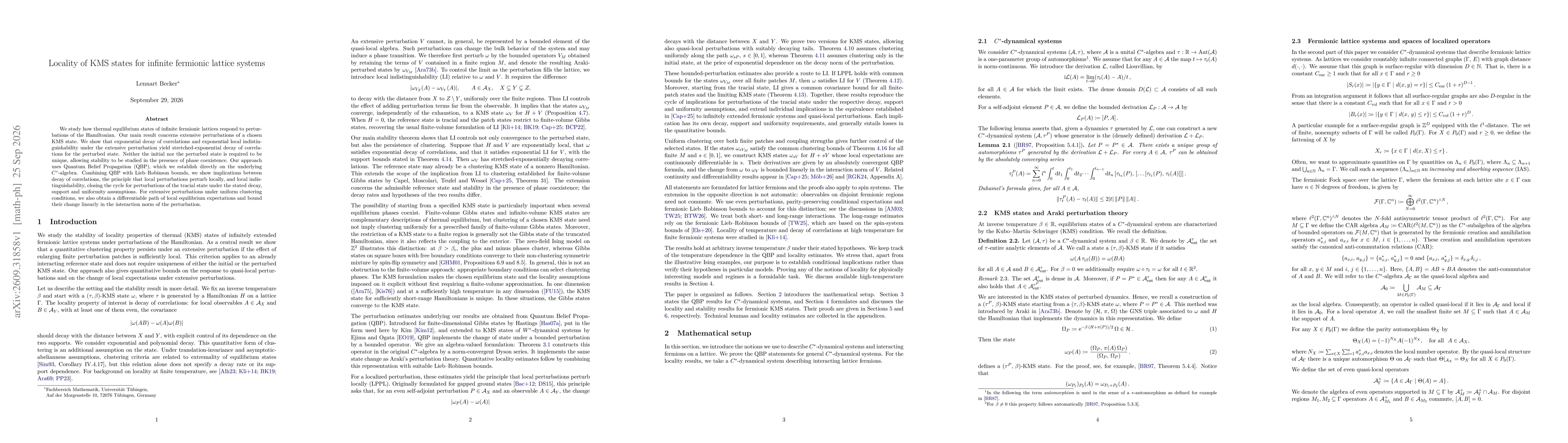 Thumbnail for Locality of KMS states for infinite fermionic lattice systems
