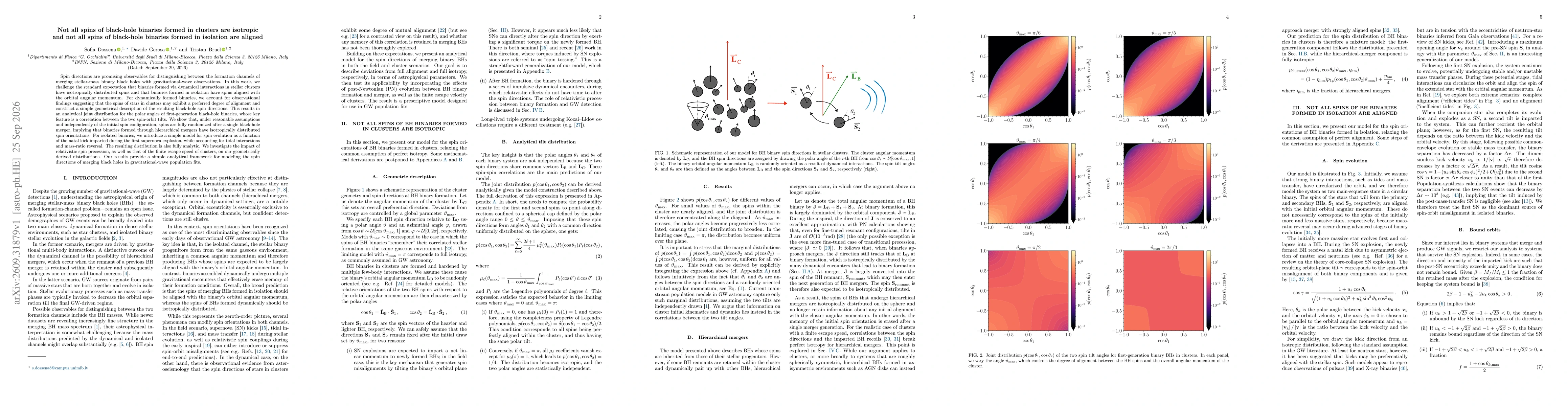 Thumbnail for Not all spins of black-hole binaries formed in clusters are isotropic and not all spins of black-hole binaries formed in isolation are aligned