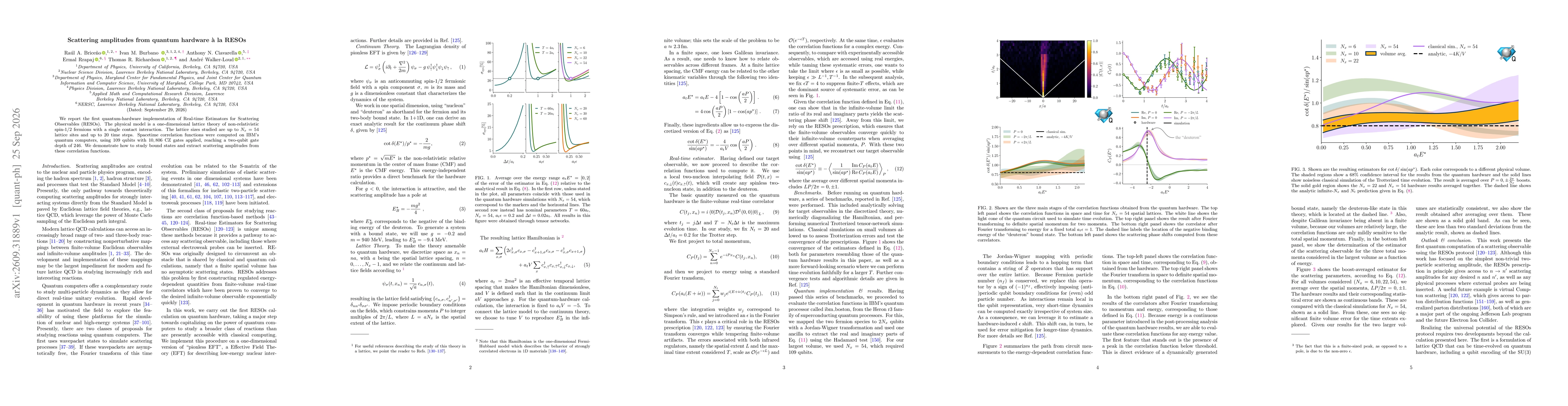 Thumbnail for Scattering amplitudes from quantum hardware a la RESOs