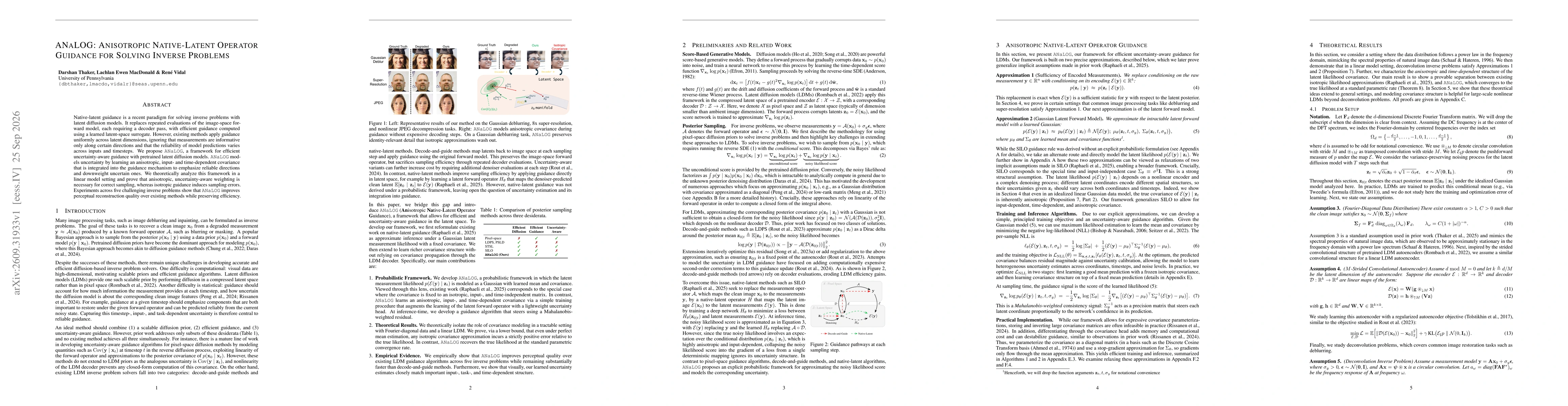 Thumbnail for ANaLOG: Anisotropic Native-Latent Operator Guidance for Solving Inverse Problems