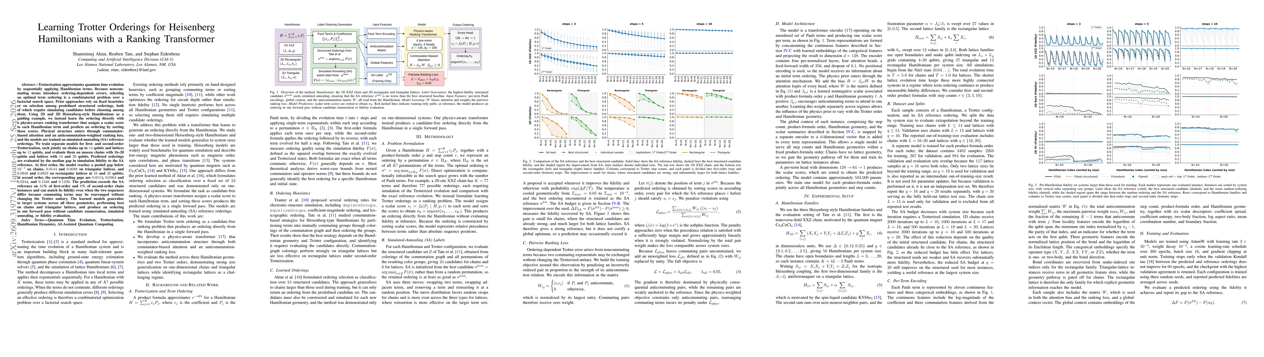 Thumbnail for Learning Trotter Orderings for Heisenberg Hamiltonians with a Ranking Transformer