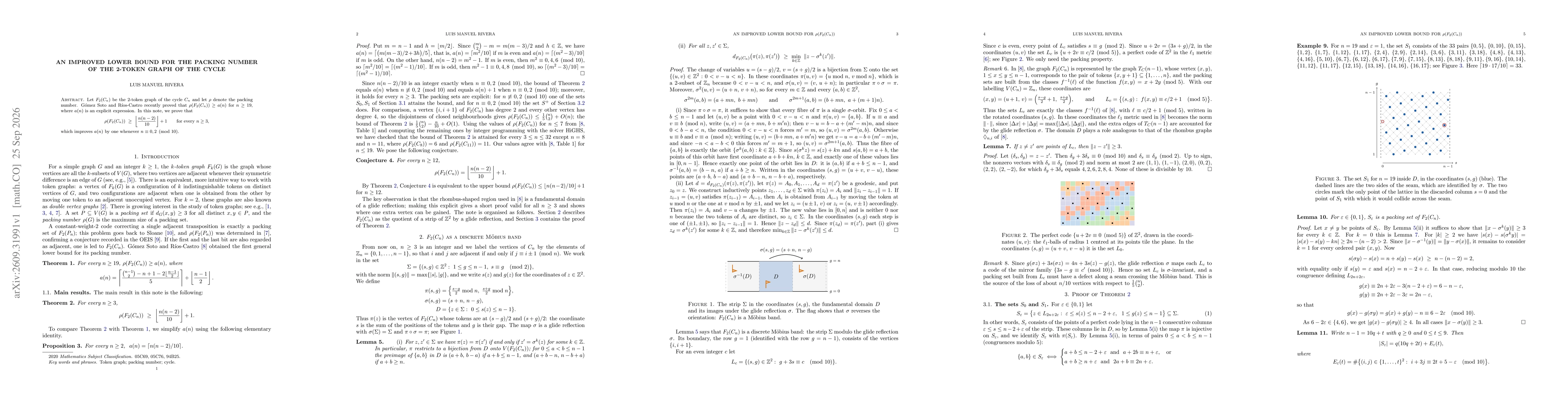 Thumbnail for An improved lower bound for the packing number of the 2-token graph of the cycle