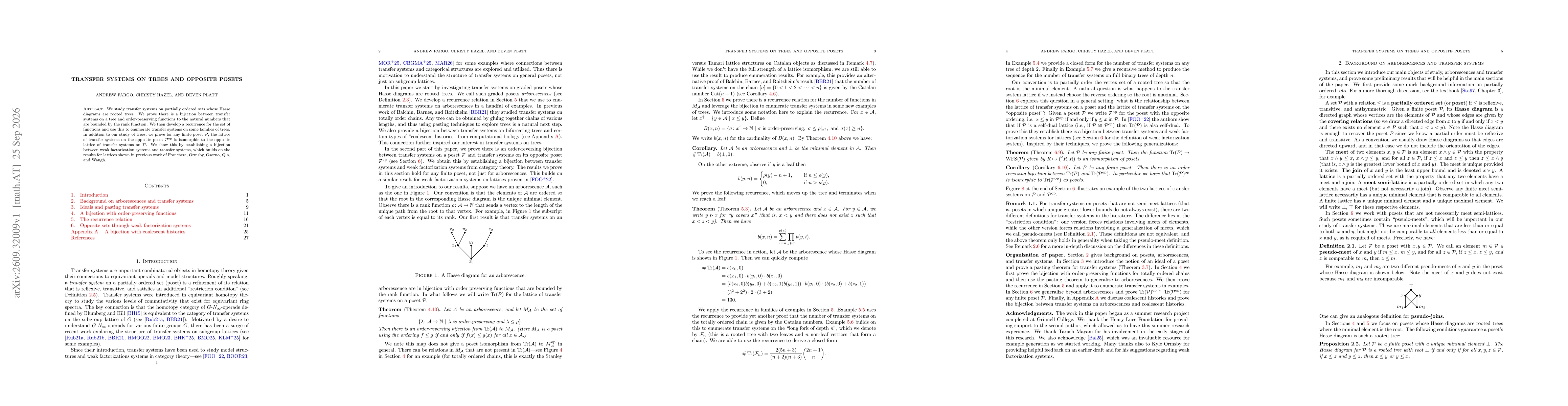 Thumbnail for Transfer systems on trees and opposite posets