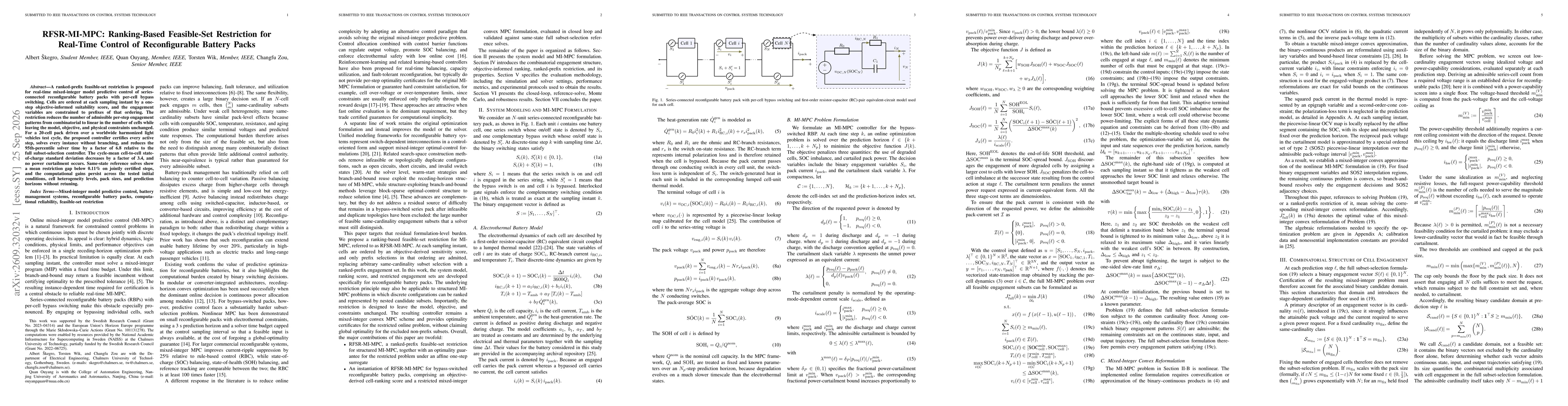 Thumbnail for RFSR-MI-MPC: Ranking-Based Feasible-Set Restriction for Real-Time Control of Reconfigurable Battery Packs