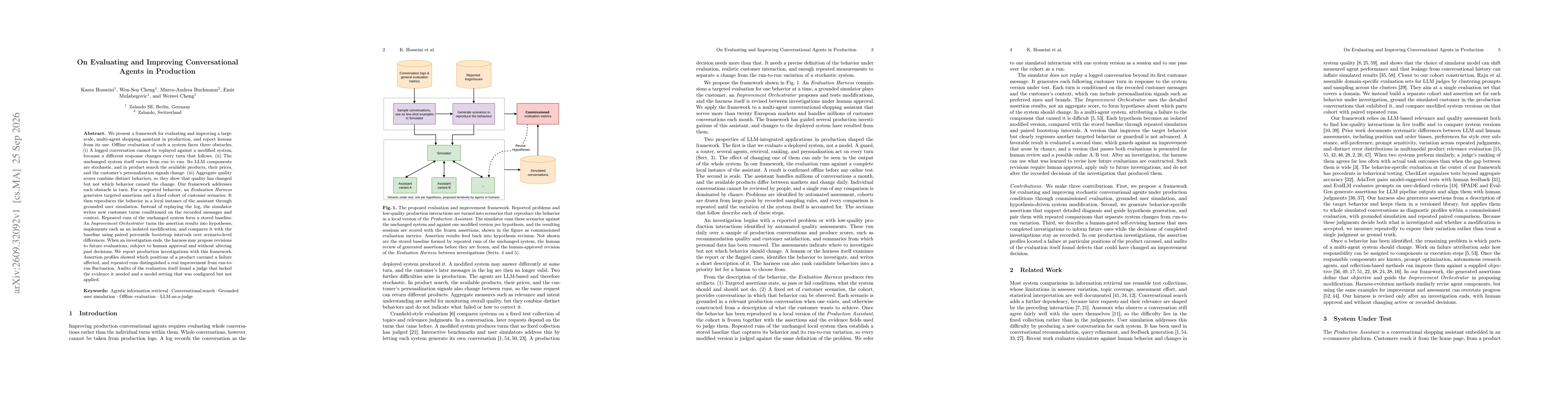 Thumbnail for On Evaluating and Improving Conversational Agents in Production