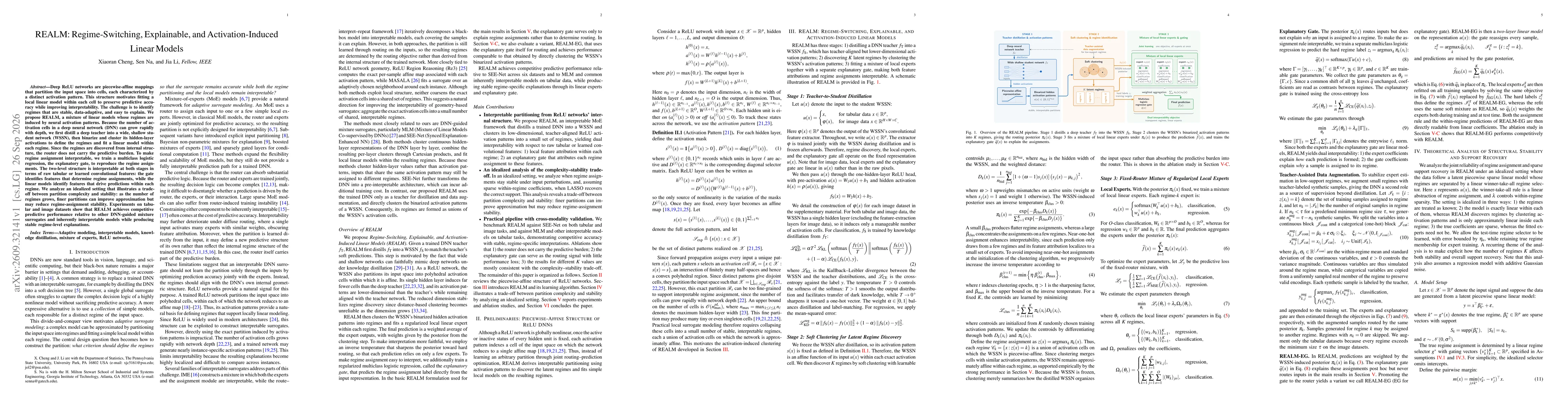 Thumbnail for REALM: Regime-Switching, Explainable, and Activation-Induced Linear Models