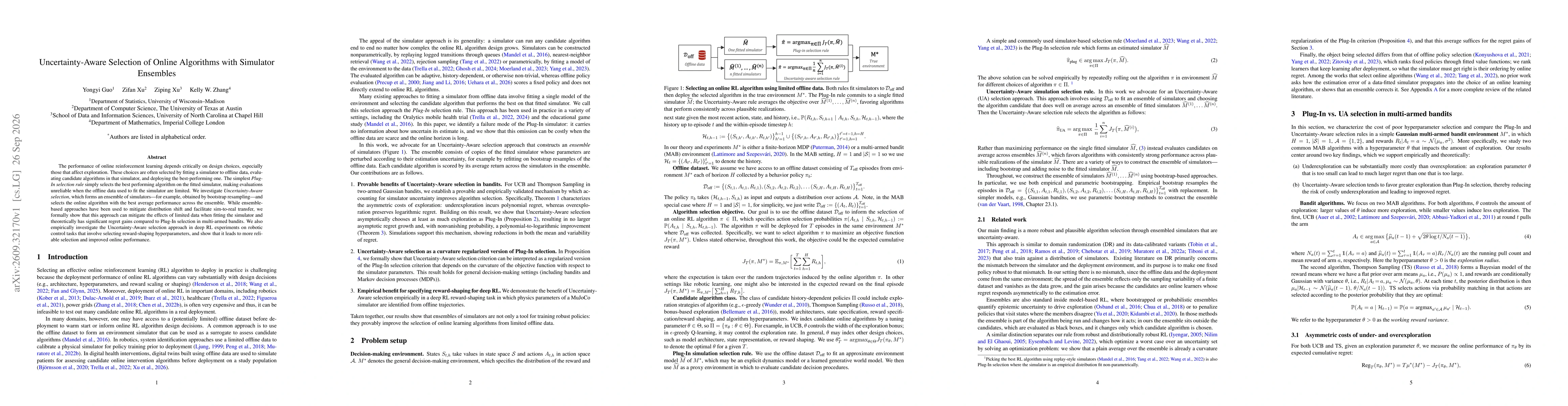 Thumbnail for Uncertainty-Aware Selection of Online Algorithms with Simulator Ensembles