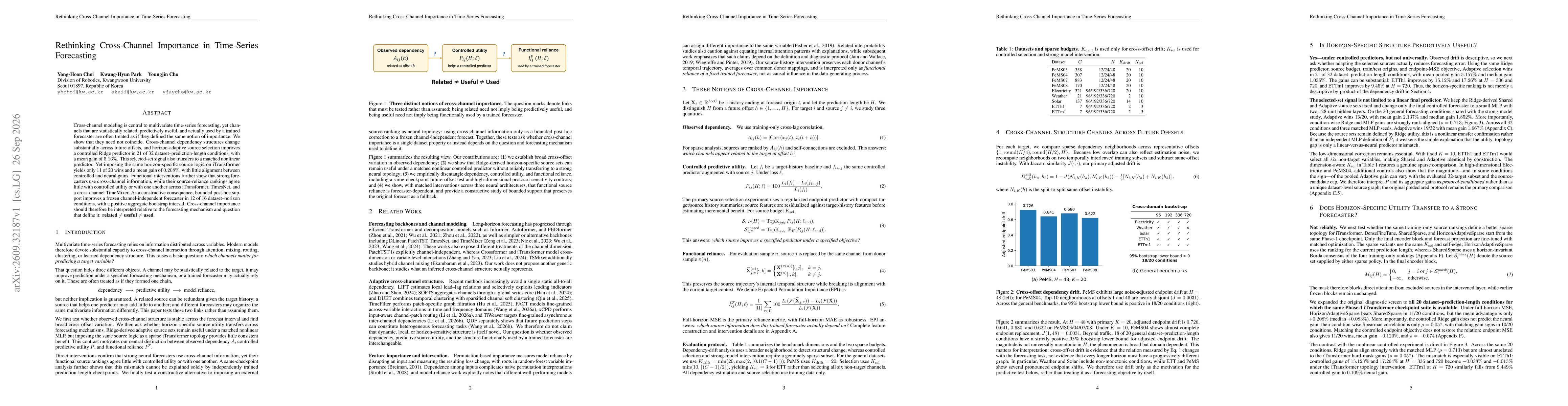 Thumbnail for Rethinking Cross-Channel Importance in Time-Series Forecasting