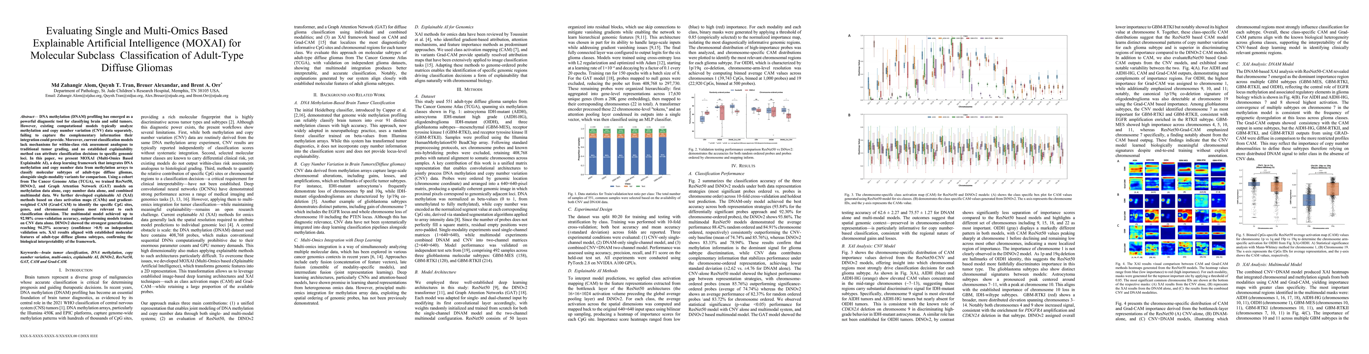 Thumbnail for Evaluating Single and Multi-Omics Based Explainable Artificial Intelligence (MOXAI) for Molecular Subclass Classification of Adult-Type Diffuse Gliomas