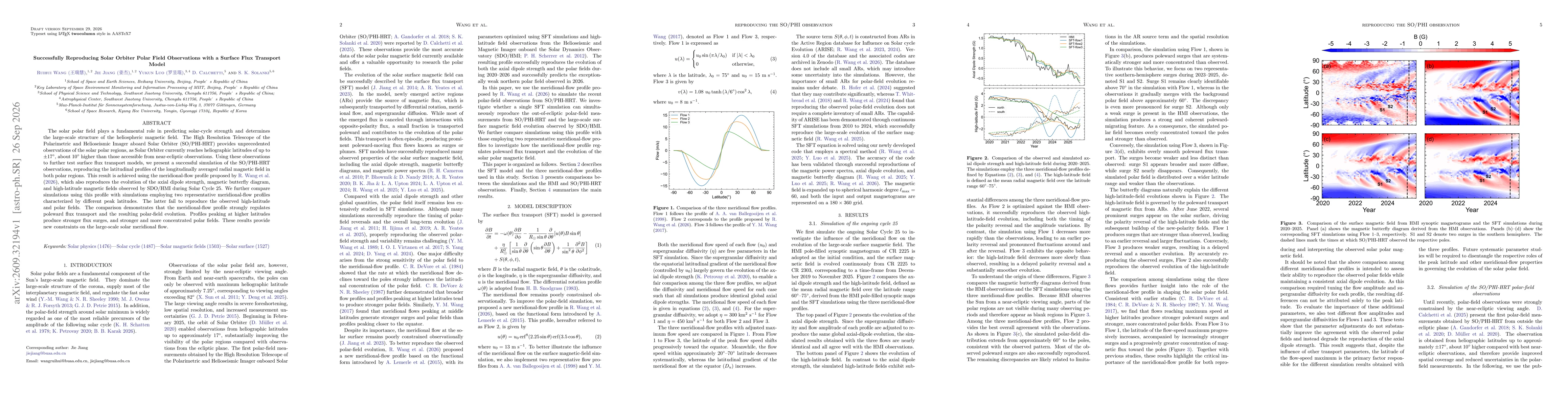 Thumbnail for Successfully Reproducing Solar Orbiter Polar Field Observations with a Surface Flux Transport Model