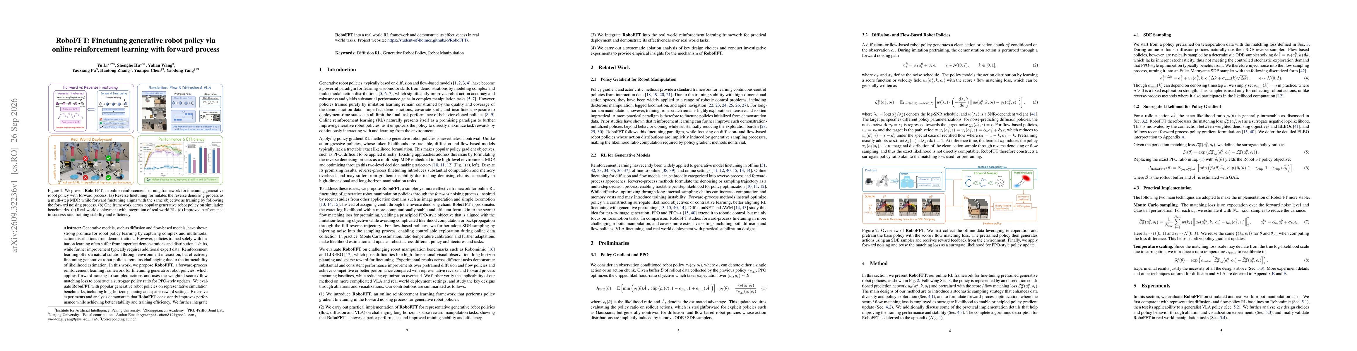 Thumbnail for RoboFFT: Finetuning generative robot policy via online reinforcement learning with forward process